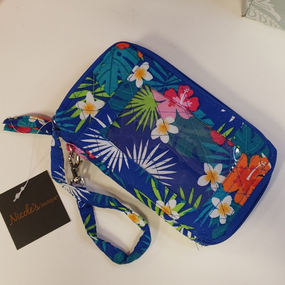 Tropical print Wristlet/ Clutch